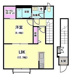 メゾン・ブラン 1LDKの間取図画像