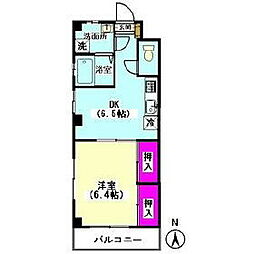 ルミエール・T 1DKの間取図画像