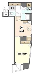 グランフォート 1DKの間取図画像
