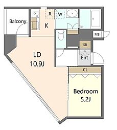 グランフォート 1LDKの間取図画像
