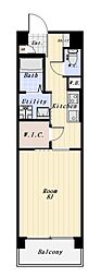 ボーブリアンあさひ 1Kの間取図画像