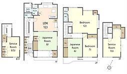 南雪谷ハウス 4SLDKの間取り