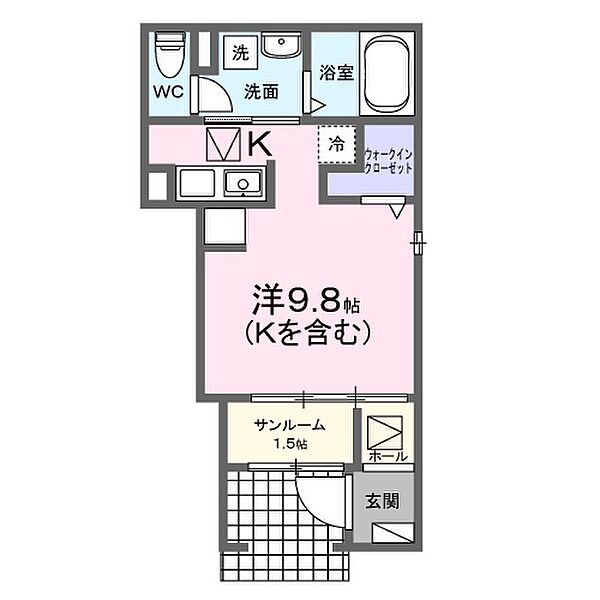 プラスエス英賀清水 102｜兵庫県姫路市飾磨区英賀清水町２丁目(賃貸アパート1R・1階・29.40㎡)の写真 その2