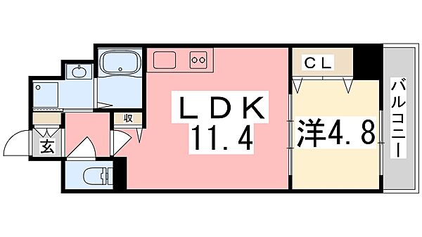 MISTRAL姫路駅前III 903｜兵庫県姫路市神屋町６丁目(賃貸マンション1LDK・9階・41.40㎡)の写真 その2