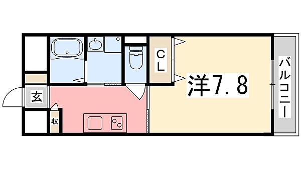 インタービレッジ土山 506｜兵庫県姫路市土山３丁目(賃貸マンション1K・5階・29.32㎡)の写真 その2