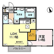 アムール 101 ｜ 兵庫県姫路市飾磨区中野田２丁目（賃貸アパート1LDK・1階・42.91㎡） その2