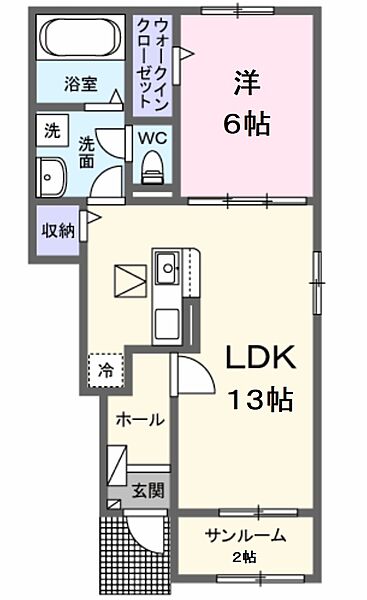 コンフォーティア2　Ｂ 102｜兵庫県姫路市網干区興浜(賃貸アパート1LDK・1階・50.01㎡)の写真 その2