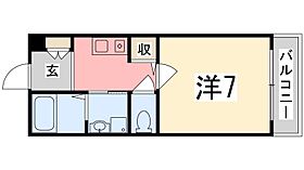 土山中村コーポII 202 ｜ 兵庫県姫路市土山７丁目（賃貸マンション1K・2階・24.83㎡） その2