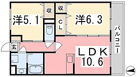 リベロ香寺 105 ｜ 兵庫県姫路市香寺町野田（賃貸マンション2LDK・1階・51.00㎡） その2