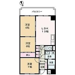 アルコラカーサ佃町2 3LDKの間取図画像