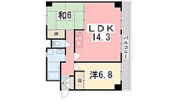 セントラルメゾン 2LDKの間取図画像