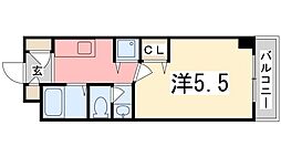 シティヒルズ2 1Kの間取図画像