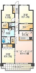 ローレルコート姫路大手前通り 3LDKの間取図画像