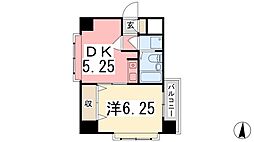 ベルトピア手柄2 1DKの間取図画像