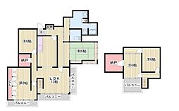 マンション大和 5LDKの間取図画像