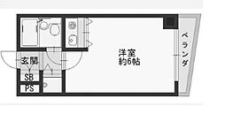 朝日プラザサウスコア姫路 ワンルームの間取図画像