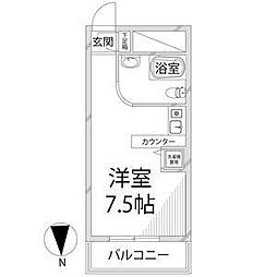 ラ・パルフェ・ド・アフェール ワンルームの間取図画像