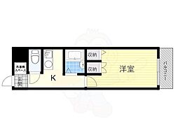 JR東海道・山陽本線 摂津富田駅 徒歩20分の賃貸マンション 3階1Kの間取り