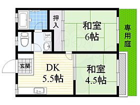 大阪府高槻市古曽部町２丁目24番24号（賃貸アパート2K・1階・36.00㎡） その2