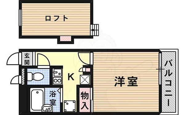 大阪府高槻市安満西の町(賃貸アパート1K・3階・20.28㎡)の写真 その2