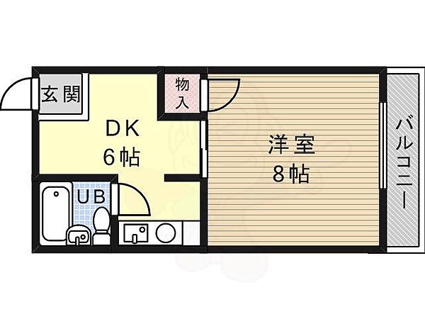 大阪府高槻市津之江北町(賃貸マンション1DK・3階・23.00㎡)の写真 その2