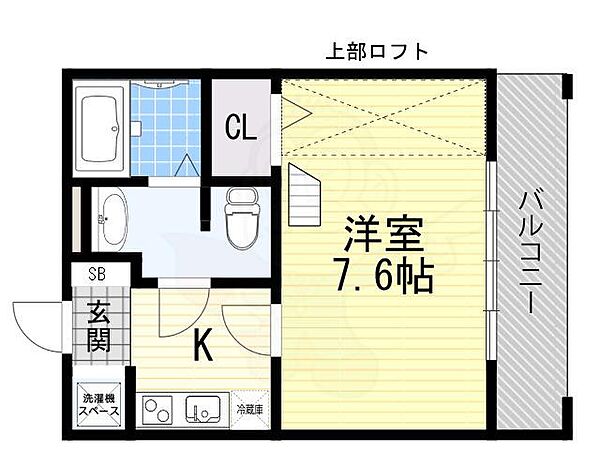 大阪府高槻市東五百住町２丁目(賃貸アパート1K・2階・24.84㎡)の写真 その2