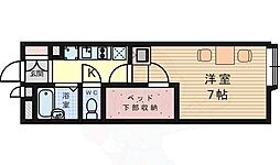 JR東海道・山陽本線 摂津富田駅 徒歩18分の賃貸マンション 3階1Kの間取り