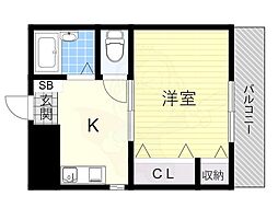 アンフィニ・松ケ丘 1Kの間取図画像