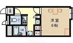 阪急京都本線 富田駅 徒歩10分の賃貸マンション 3階1Kの間取り