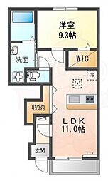 JR東海道・山陽本線 茨木駅 徒歩25分の賃貸アパート 1階1LDKの間取り