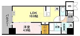 阪急京都本線 茨木市駅 徒歩7分の賃貸マンション 4階1LDKの間取り