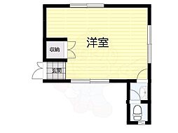 レインボーハイム ワンルームの間取図画像