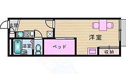 レオパレスノーサイド平田 1Kの間取図画像