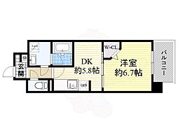 カンナビーノ 1DKの間取図画像