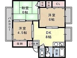 ヴェル・ドミールA 3DKの間取図画像
