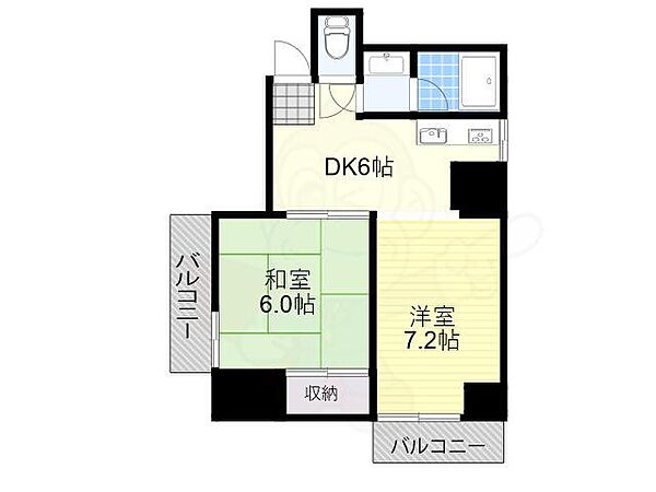 ローレルハウス北畠 405｜大阪府大阪市阿倍野区阿倍野元町(賃貸マンション2DK・4階・34.87㎡)の写真 その2