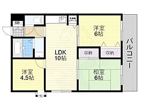 フローラル東田辺 201 ｜ 大阪府大阪市東住吉区東田辺２丁目1番2号（賃貸マンション3LDK・2階・65.00㎡） その2