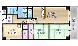 フォレスタ育和 3階3LDKの間取り