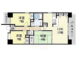 メゾンミヤビ 8階3LDKの間取り