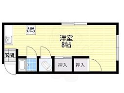 ニュー春日マンション ワンルームの間取図画像