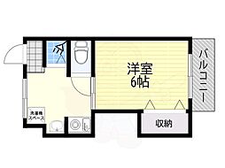 メゾン新井 1DKの間取図画像