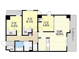 M'sCOURT3 3LDKの間取図画像