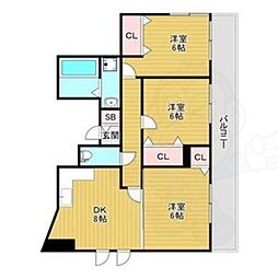 プレシャス・US 3DKの間取図画像