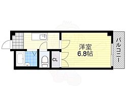 カツタビルディング3号館 1Kの間取図画像