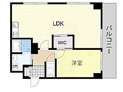 シティアーク天王寺 1LDKの間取図画像
