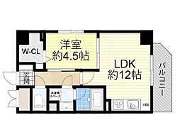 クラシスト播磨町 1LDKの間取図画像