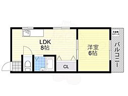 エクセルハイツ中野 1LDKの間取図画像