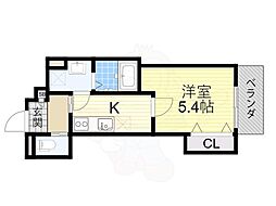 クレアール西今川 1Kの間取図画像