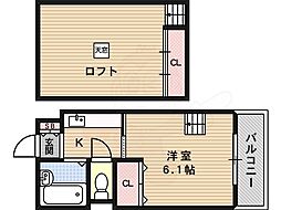 ハウス・パーク長居 1SKの間取図画像