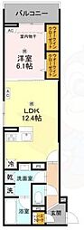 Clashist上住吉 1LDKの間取図画像